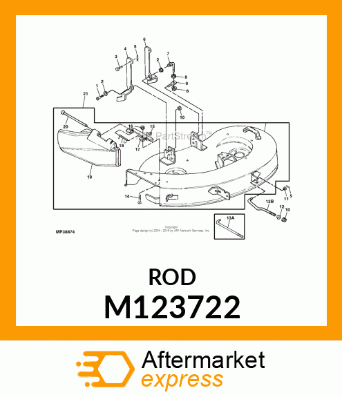 ROD, FRONT DRAFT ARM M123722