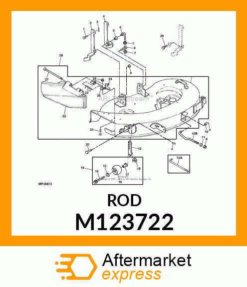 ROD, FRONT DRAFT ARM M123722