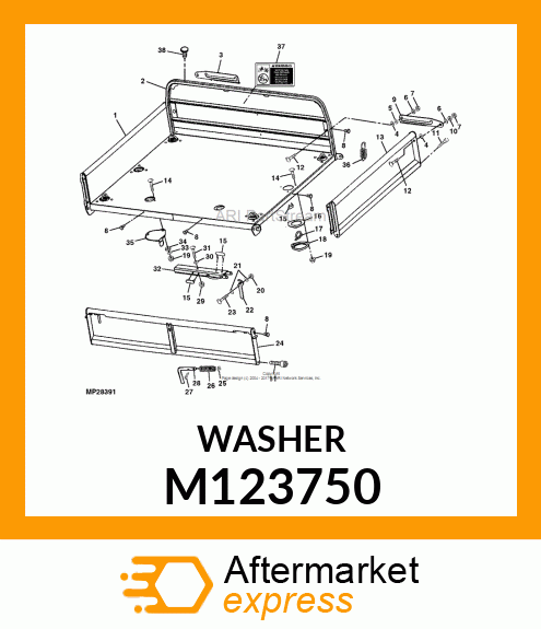 WASHER, WASHER, PLASTIC M123750