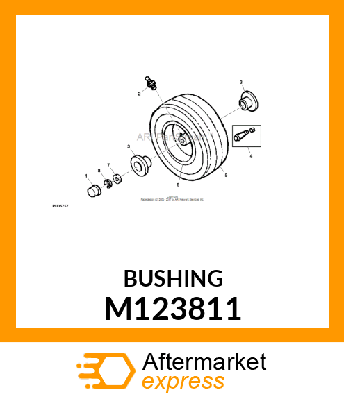 BUSHING, FRONT WHEEL M123811