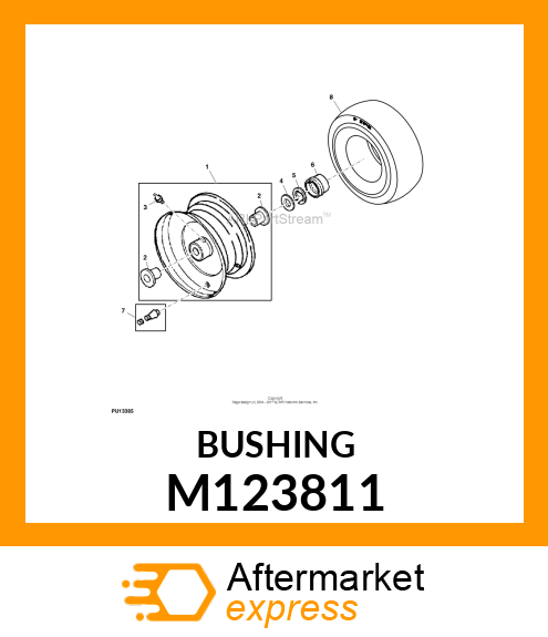 BUSHING, FRONT WHEEL M123811