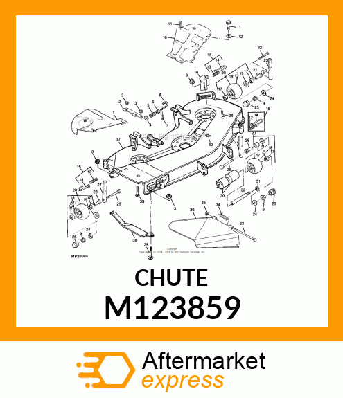 CHUTE, DISCHARGE (PLASTIC) M123859