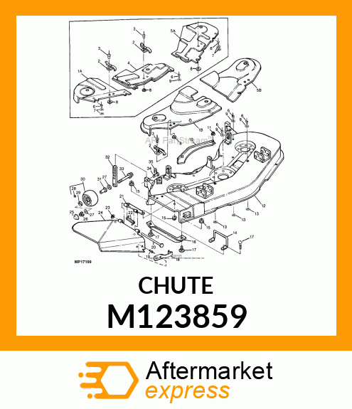 CHUTE, DISCHARGE (PLASTIC) M123859