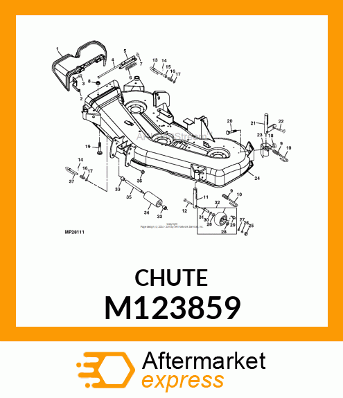 CHUTE, DISCHARGE (PLASTIC) M123859