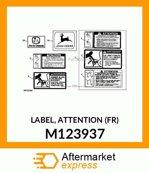 LABEL, ATTENTION (FR) M123937