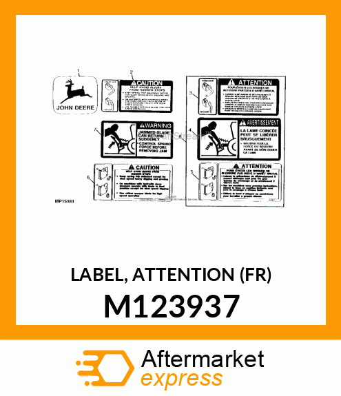 LABEL, ATTENTION (FR) M123937