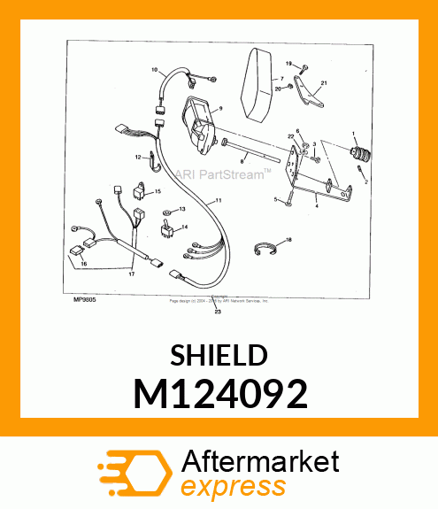 SHIELD, SPOUT MOTOR M124092