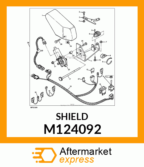 SHIELD, SPOUT MOTOR M124092