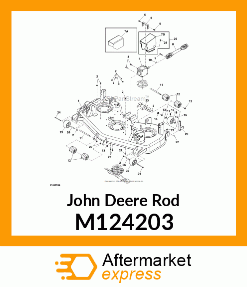 SHAFT, FRONT ROLLER CUTTING UNIT M124203