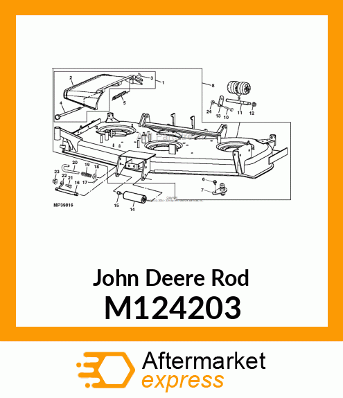 SHAFT, FRONT ROLLER CUTTING UNIT M124203