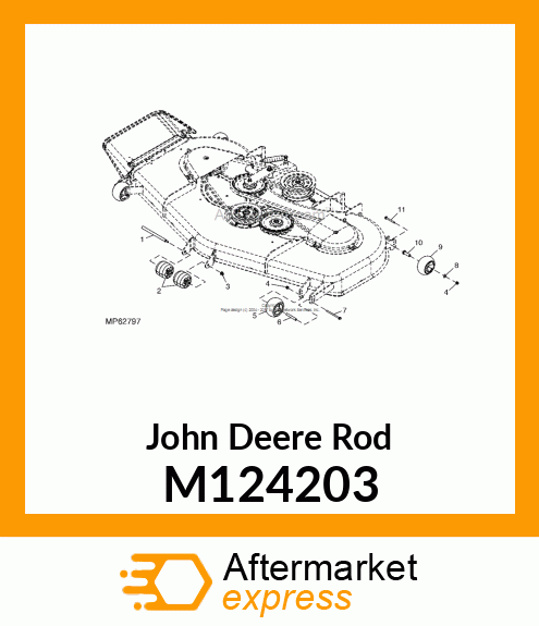 SHAFT, FRONT ROLLER CUTTING UNIT M124203