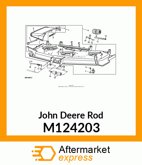 SHAFT, FRONT ROLLER CUTTING UNIT M124203