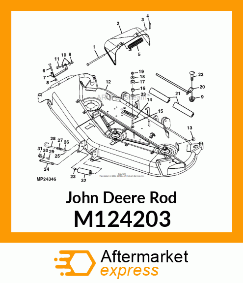 SHAFT, FRONT ROLLER CUTTING UNIT M124203