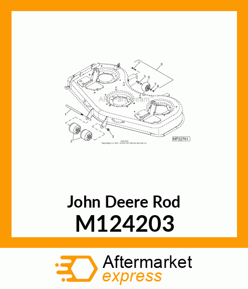 SHAFT, FRONT ROLLER CUTTING UNIT M124203