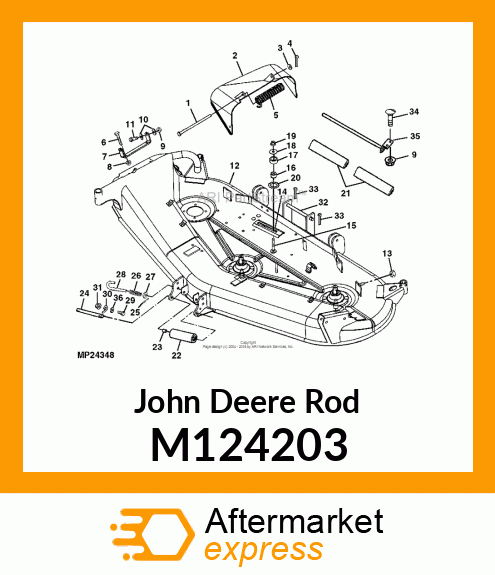 SHAFT, FRONT ROLLER CUTTING UNIT M124203