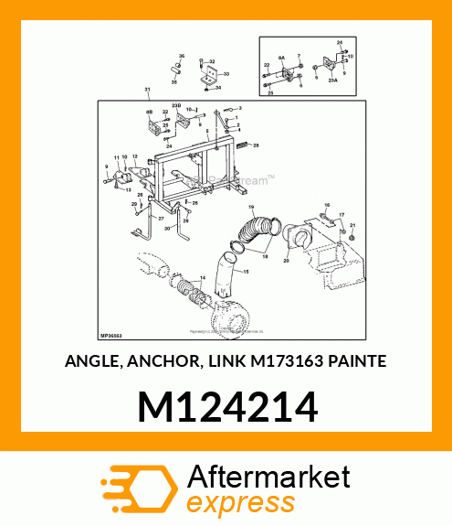 ANGLE, ANCHOR, LINK M173163 PAINTE M124214