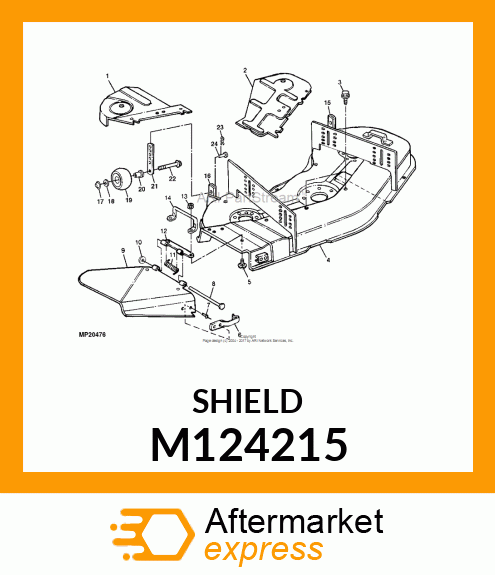 SHIELD, RH DECK M124215