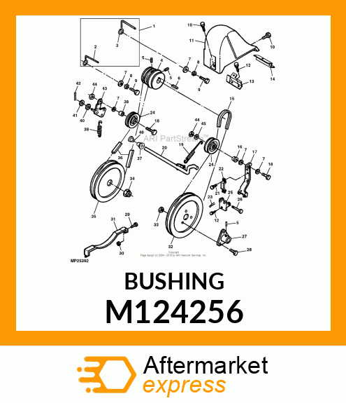 BUSHING, FLANGED NYLON M124256