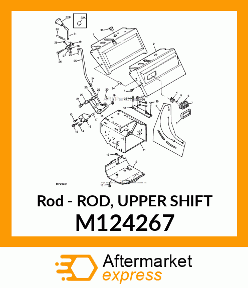 Rod - ROD, UPPER SHIFT M124267