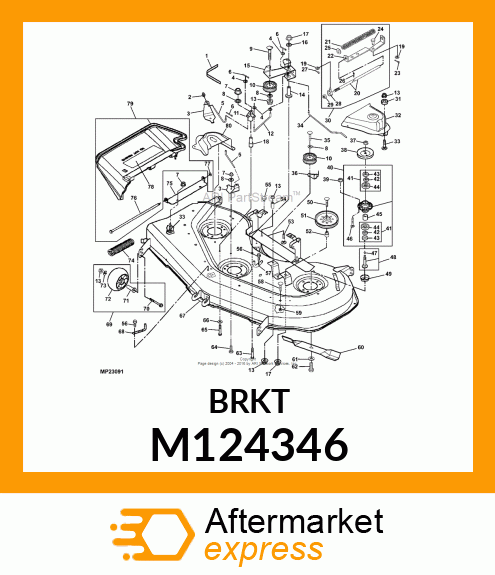 GUIDE, FIXED IDLER BELT (46") M124346