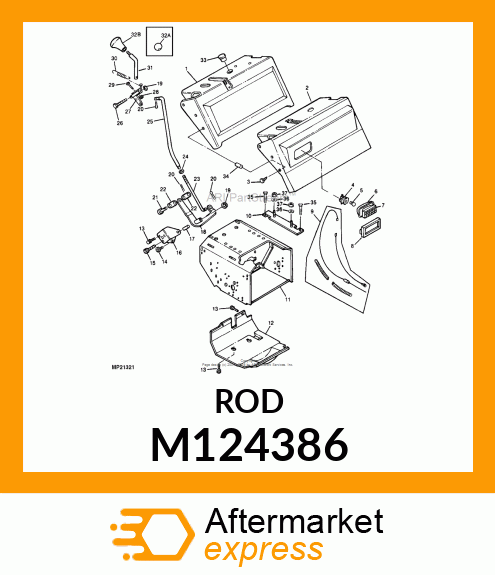 Lever - LEVER, CONTROL M124386