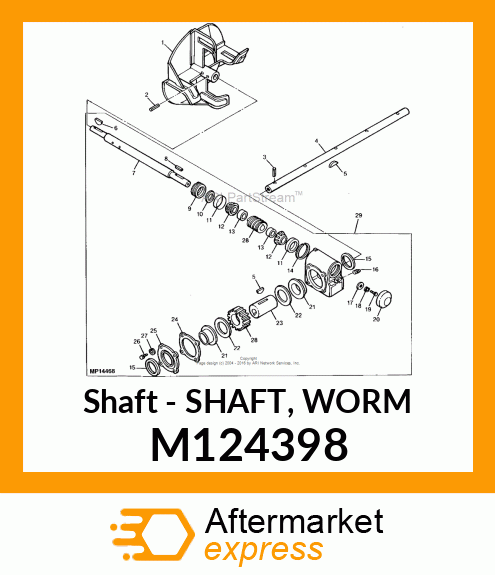 Shaft - SHAFT, WORM M124398