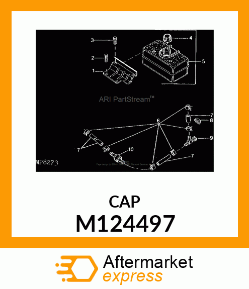 CAP, FUEL BLACK M124497