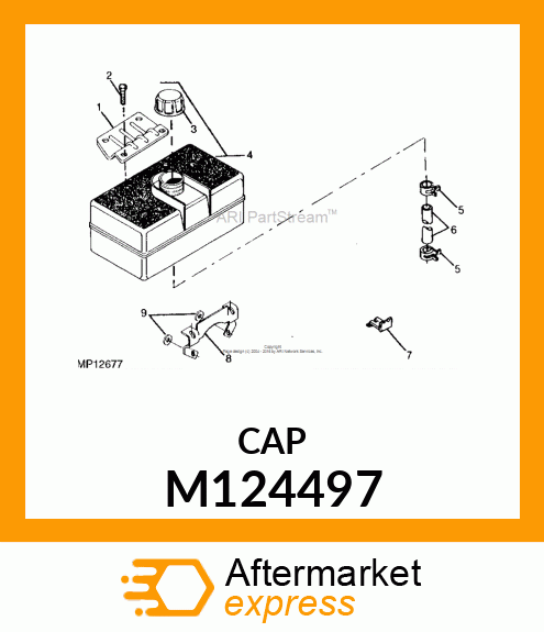 CAP, FUEL BLACK M124497