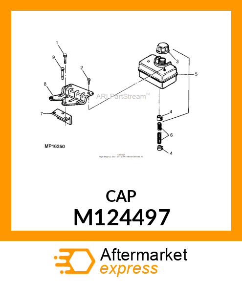 CAP, FUEL BLACK M124497