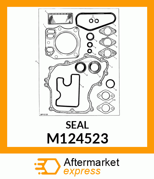 SEAL, OIL (RUBBER W/SPRING) M124523