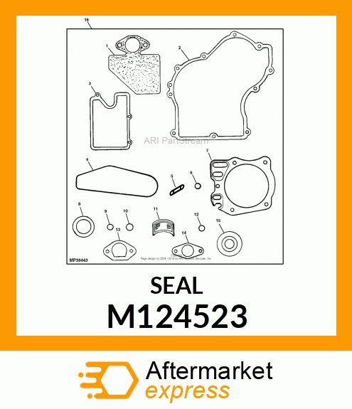 SEAL, OIL (RUBBER W/SPRING) M124523