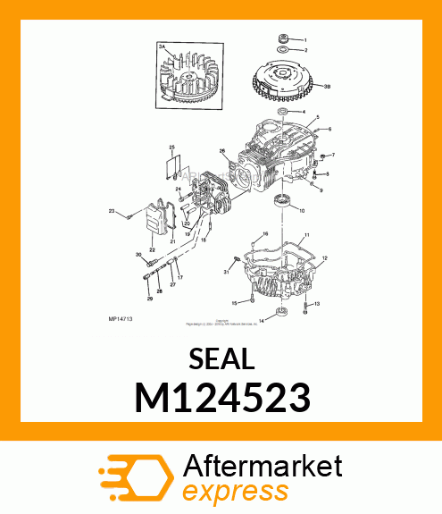 SEAL, OIL (RUBBER W/SPRING) M124523