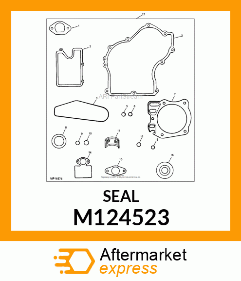 SEAL, OIL (RUBBER W/SPRING) M124523