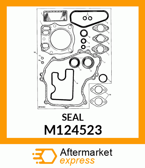 SEAL, OIL (RUBBER W/SPRING) M124523