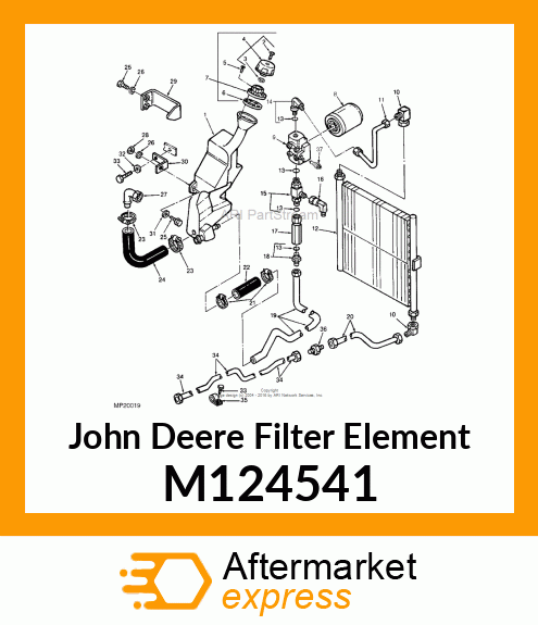 ELEMENT, HYDRAULIC FILTER M124541