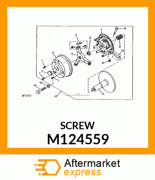 SCREW, THREAD FORMING 1/4 M124559