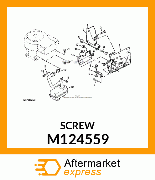 SCREW, THREAD FORMING 1/4 M124559