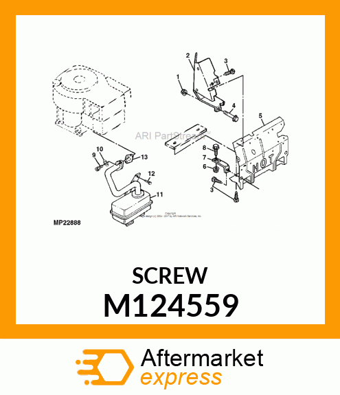 SCREW, THREAD FORMING 1/4 M124559