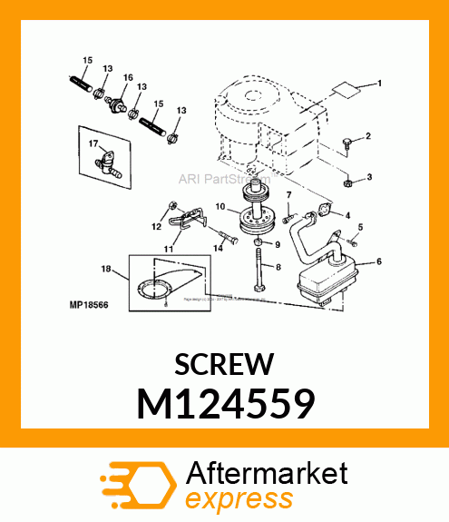 SCREW, THREAD FORMING 1/4 M124559