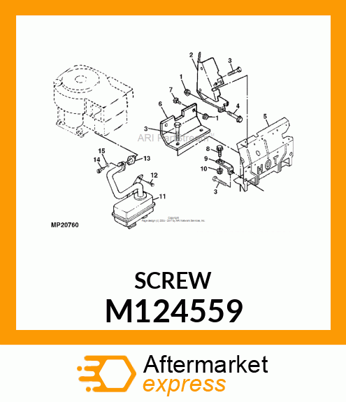 SCREW, THREAD FORMING 1/4 M124559