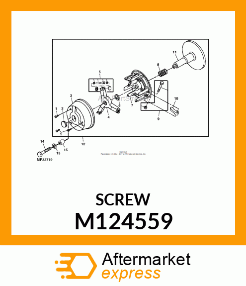 SCREW, THREAD FORMING 1/4 M124559