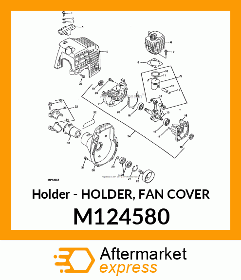 Holder - HOLDER, FAN COVER M124580