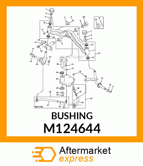 BUSHING, AXLE PIVOT M124644