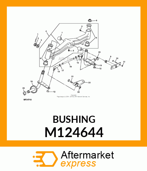 BUSHING, AXLE PIVOT M124644