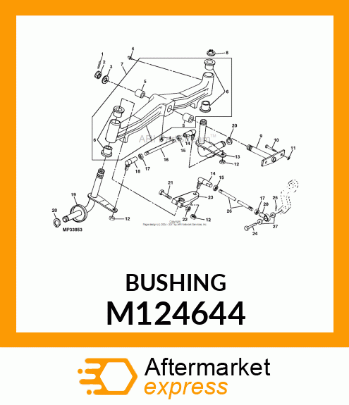 BUSHING, AXLE PIVOT M124644