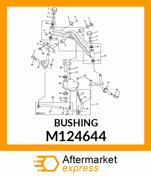 BUSHING, AXLE PIVOT M124644