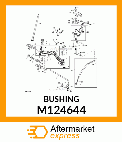 BUSHING, AXLE PIVOT M124644