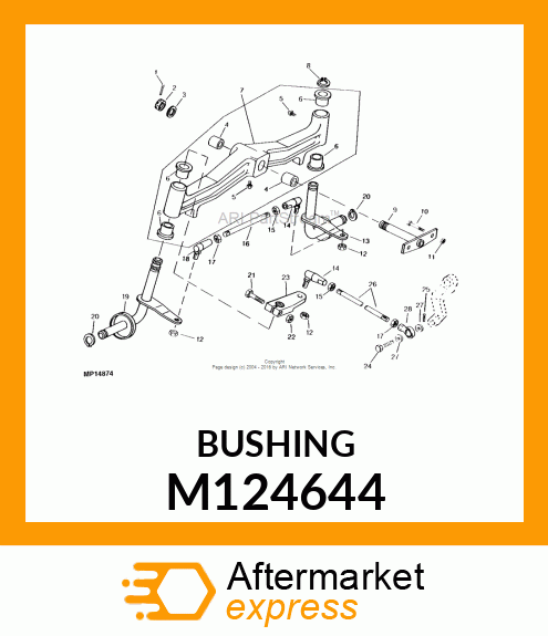 BUSHING, AXLE PIVOT M124644