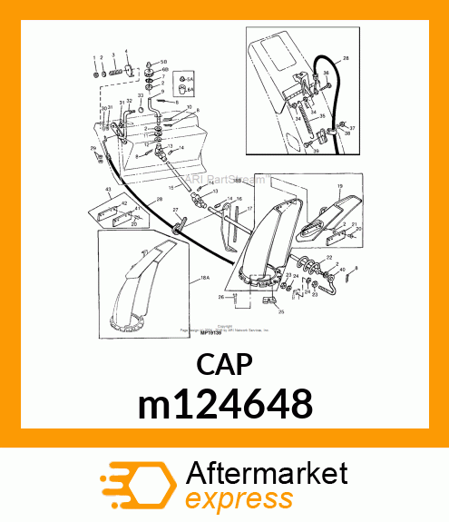 CAP, 3/8" ROD m124648