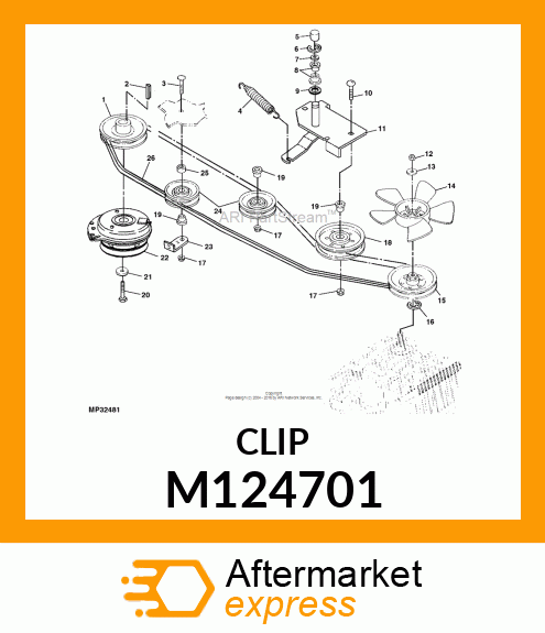 GUIDE, BELT IDLER M124701